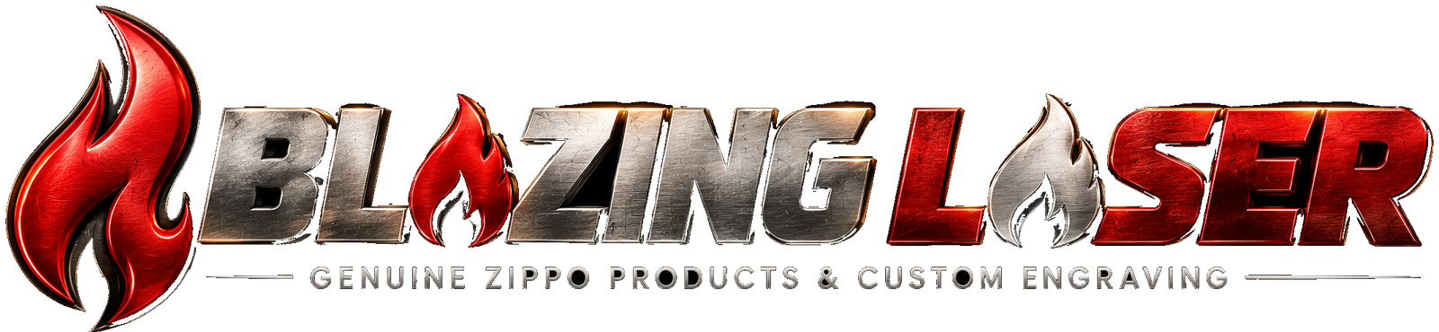 Blazing Laser. Genuine Zippo products and custom engraving.